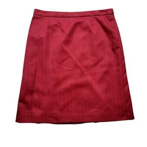 Alex Marie Cranberry Textured Short/Knee Length Skirt - 14
